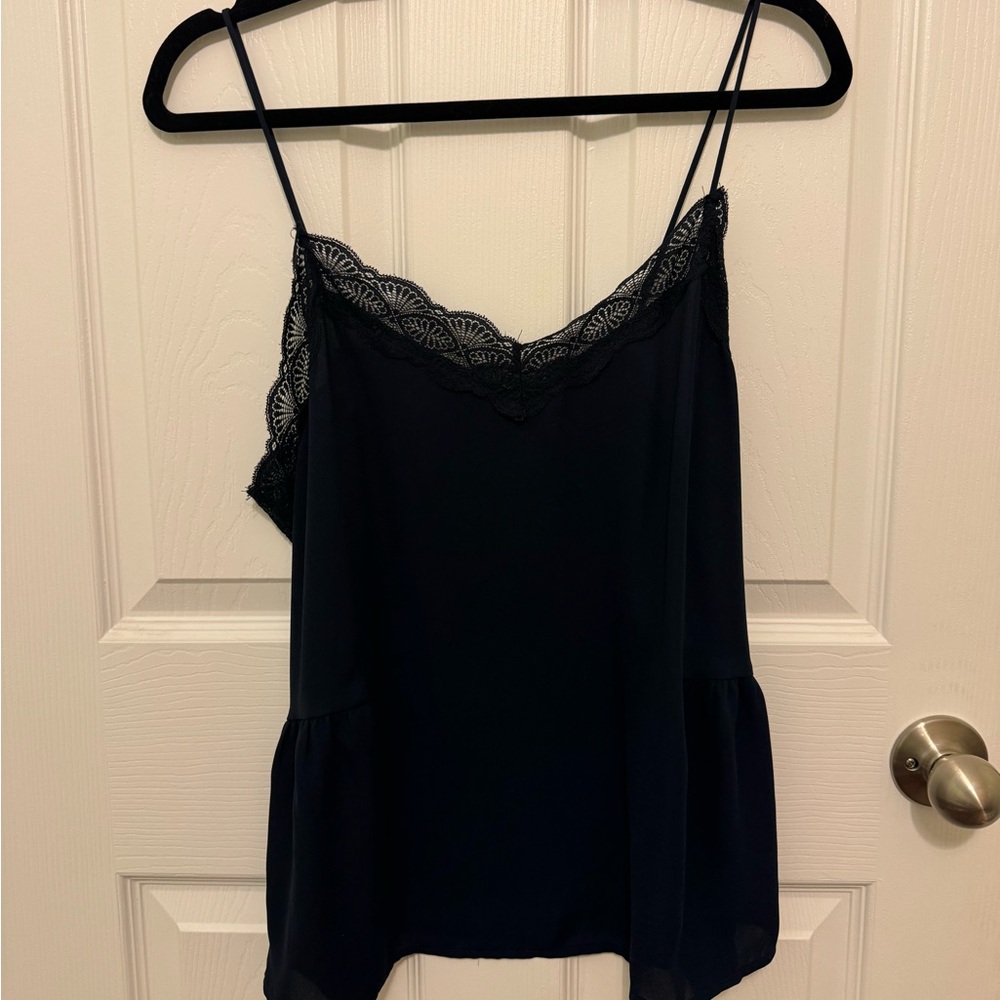 Vero Moda Blue Asymmetrical Peplum Camisole